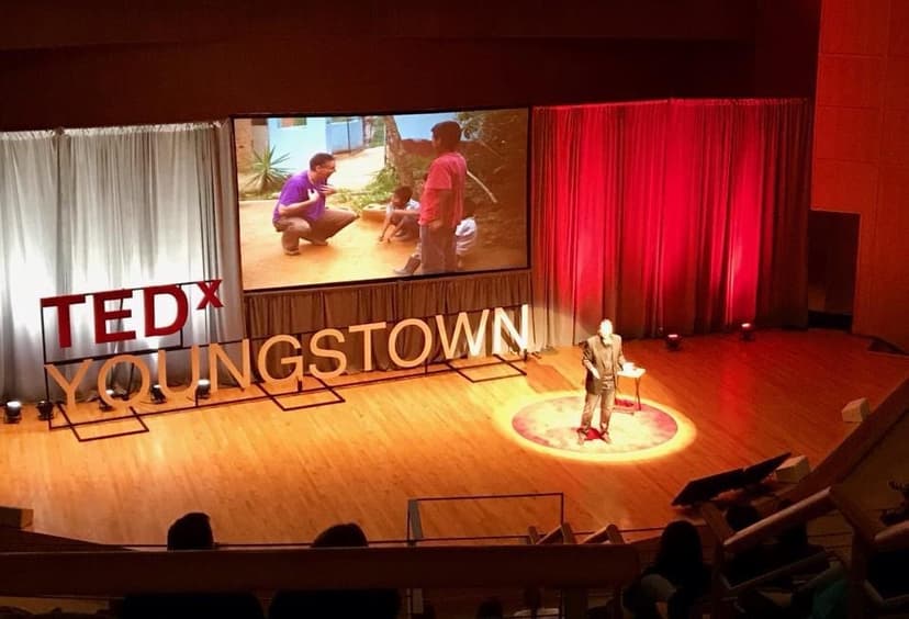 Eric Thompson takes center stage at TEDx Youngstown, bringing his signature blend of comedy and magic to the prestigious speaking platform where ideas worth spreading get shared.