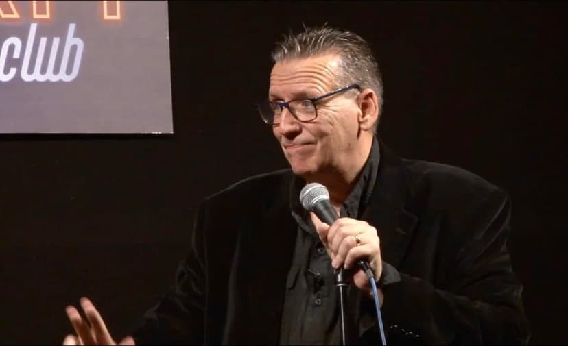 Eric Thompson delivers his signature blend of comedy and charm from the stage, working the microphone like the seasoned entertainer he is. The veteran performer looks right at home under the lights, ready to keep the audience laughing all night long.