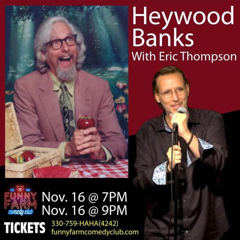 Eric Thompson brings his signature warmth and humor to the stage at Funny Farm Comedy Club, sharing laughs with fellow comedian in what promises to be an unforgettable night of entertainment.
