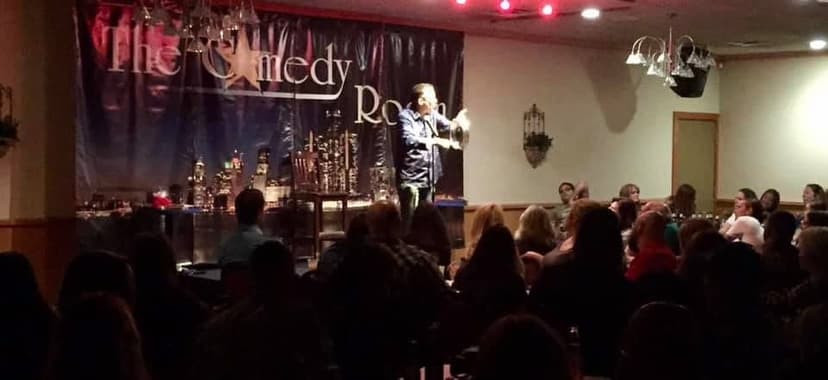 Eric Thompson commands the stage at The Comedy Room, working his magic with a packed house hanging on his every word and gesture.
